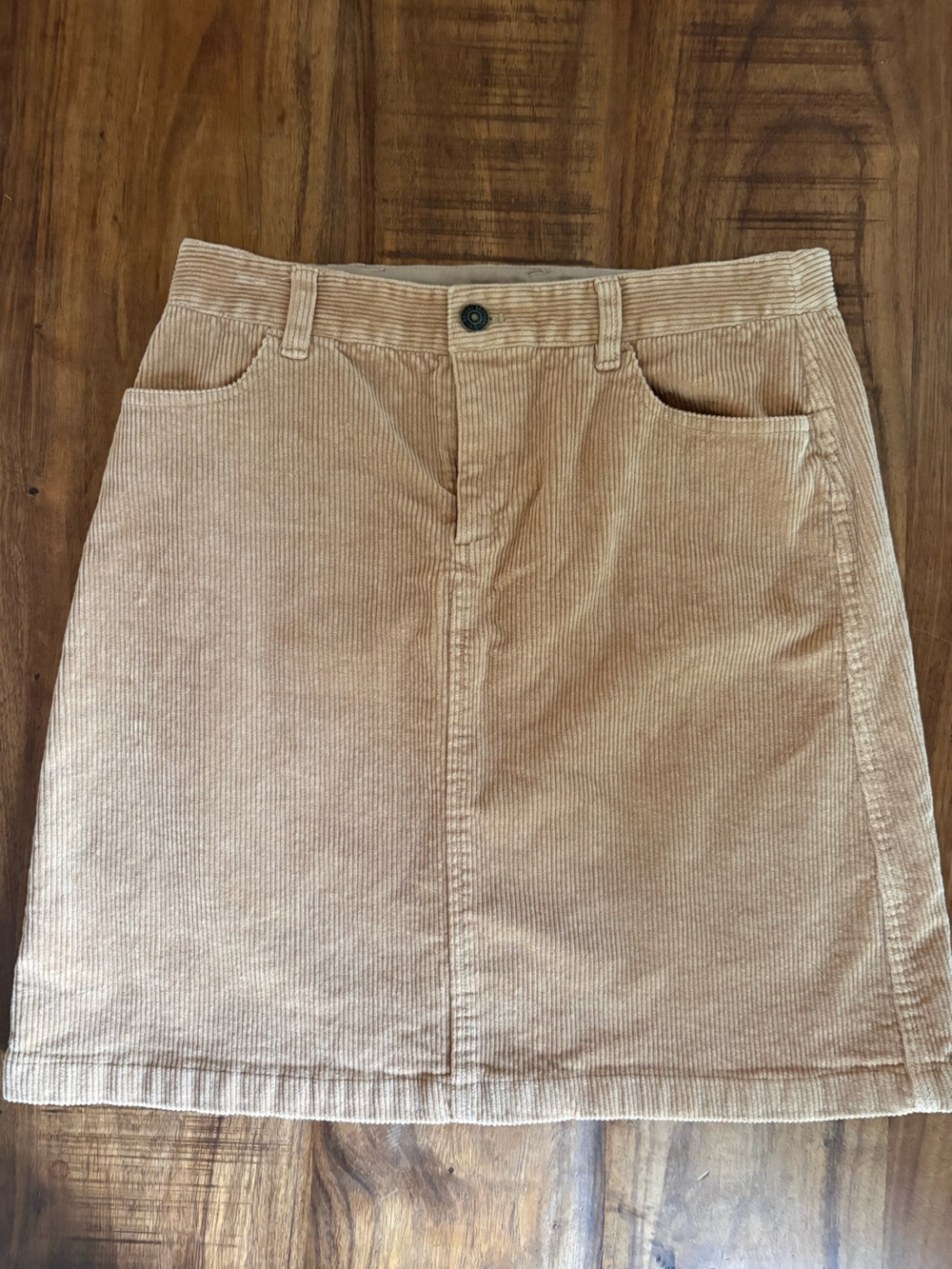 Brooks Brothers Corduroy Mini Skirt in Tan